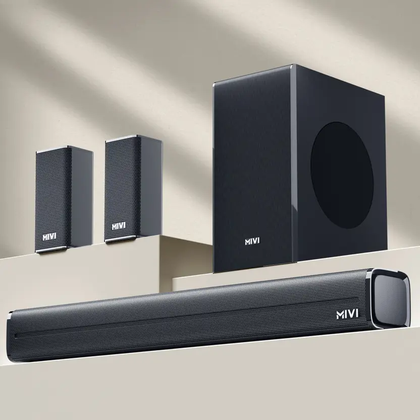 Mivi Fort H350 Soundbar, 350 Watts, 5.1 Channel, Multi-Input and EQ Modes, BT v5.1 350 W Bluetooth Soundbar  (Black, 5.1 Channel)